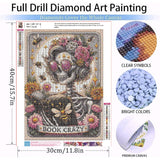 EIBEILI 6-Pack Skull Diamond Art Kits for Adults, Tarot Card Diamond Painting for Beginners, DIY Full Rhinestone 5D Gothic Diamond Painting Kits (Gemstone Craft), Home Wall Decoration (12x16 inch) EIBEILI