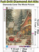 5DDIYART Winter Snowscapes Diamond Art Kits for Adults,5D Diamond Painting for Adult Beginners,DIY Full Drill Round Gem Painting Dot Art for Adults,Home Wall Decor 11.8x15.7 Inch 5DDIYART