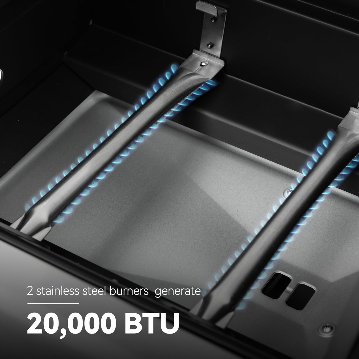 Royal Gourmet ZH3002N Propane Gas and Charcoal Grill Combo, Dual Fuel BBQ Grill with 2 Side Shelves for Outdoor Patio Garden Backyard Barbecue, 20,000 BTUs, Silver & Black Royal Gourmet