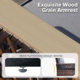 MELLCOM 8 Pieces Patio Furniture Set, Outdoor Wicker Chairs with Ottomans, 3-Seat Sofa & Dining Table, All-Weather Conversation Set with Water-Resistant Cushions & High Back for Garden, Backyard MELLCOM