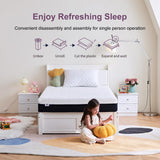 KOPEECHO Twin Size Mattress, 6 Inch Gel Memory Foam Mattresses, Medium Firm for Cool Sleeping, Pressure Relief, Easily Replaceable,CertiPUR-US Certified Colchón in a Box KOPEECHO