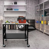 Hymula Welding Table 36" X 24" 1200lbs Load Capacity Heavy Duty Carbon Steel Weld Table for Shop Home Garage, Casters with Brakes, Black Hymula