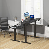 SHW Memory Preset Electric Height Adjustable Standing Desk, 48 x 24 Inches, Black SHW