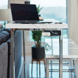 Coaster Home Furnishings - Marmot - 4-Piece Counter Height Table Set - White Faux Marble Rectangular Table with Stools - Dining Room & Kitchen - Chrome - 182253 Coaster Home Furnishings