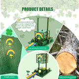 Vecacosic Leprechaun Trap Kit for Kids, Wood DIY How to Catch A Leprechaun Kit St Patricks Day Leprechaun Trap Decorations, Funny Leprechaun Trap Kit Supplies Toys Crafts Gift (B) Vecacosic