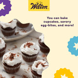Wilton Perfect Results Premium Non-Stick Pan 24-Cup Mini Muffin Tin, Steel, Silver Wilton