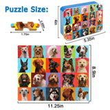 LELEMON Puzzles for Kids Ages 4-6,Dog Puzzle 100 Piece Puzzles for Kids Ages 4-8 in a Metal Box, Educational Kids Puzzles Jigsaw Puzzles 100 Piece Puzzle Games Puzzle Toys for Girls and Boys LELEMON
