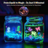 Linzuza Fairy Aqua Water Gel Kit - 20 Color Summer Magic Fairy Kit DIY 3D Squishy Animal Elf with 12 Molds&Storage Boxes Set - Craft Sensory Toy for Kids Ages 6-12 Linzuza