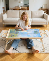 VEVOR 1500 Piece Puzzle Table with Folding Legs, 4 Drawers and Cover, 34x25 in Portable Wooden Board, Jigsaw Puzzle Accessories for Adults, Organizer & Storage System, Birthday Gift for Mom VEVOR