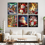 6 Pack Paint by Numbers Kit for Adults Beginners Christmas-Christmas Adult Paint by Number Kits on Canvas, DIY Acrylic Oil Painting Kits for Adults Without Frame for Gift Home Wall Decor(12x16inch) Arttoplus