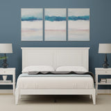 Glenwillow Home Cottage Style Queen Solid Wood Platform Bed in Gloss White Glenwillow Home