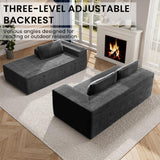 AreShark 105.5" Modular Sectional Sofa L-Shape, Modular Cloud Sofa with Deep Seat for Living Room Bedroom, Upholstered Couches No Assembly Required (Gray Right Facing Chaise) AreShark