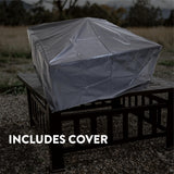 GasOne Fire Pit – 32-inch Outdoor Fire Pits – Metal Firepits for Outside Patio with Fireplace Screen – Elegant and Modern Fire Pit Table for Camping, Heating, Bonfire, Picnics - Outdoor Fire Pit Gas One