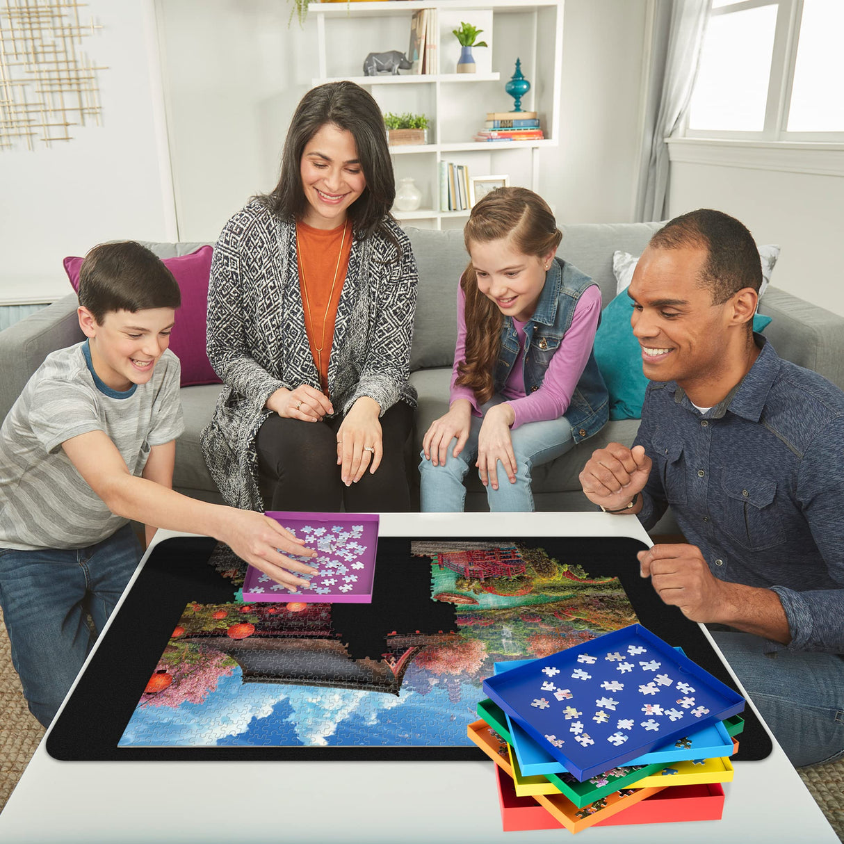 Tektalk Puzzle Sorting Trays Stackable Jigsaw Puzzle Sorters Puzzle Accessory for Puzzlers for Puzzles up to 1500 Pieces Tektalk
