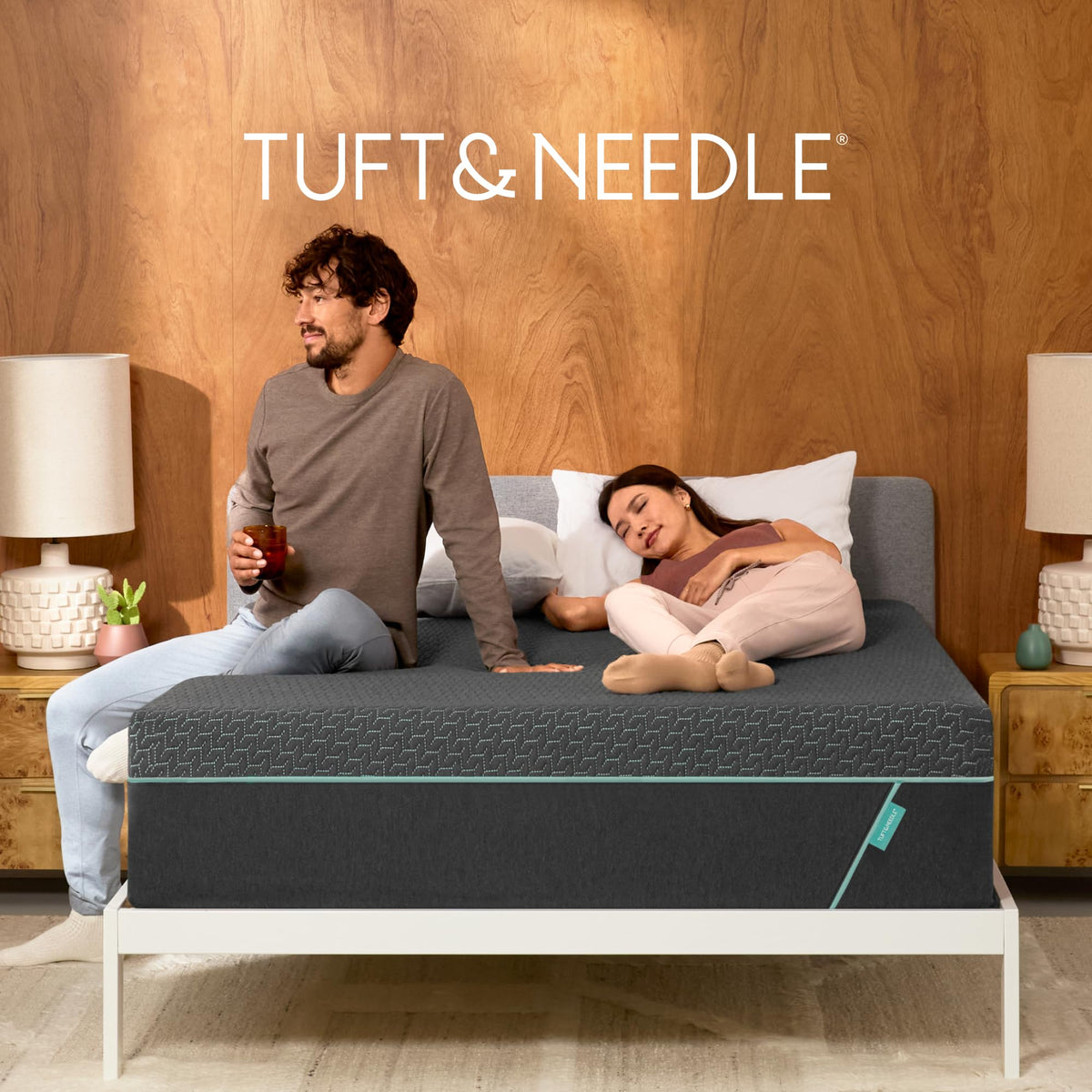 Tuft & Needle Mint Hybrid Medium Plush King Size Mattress in a Box, Cooling Adaptive Foam, Individually-Wrapped Coils, 100 Night Trial, Fiberglass Free, CertiPUR-US, 10-Year Limited Warranty Tuft & Needle