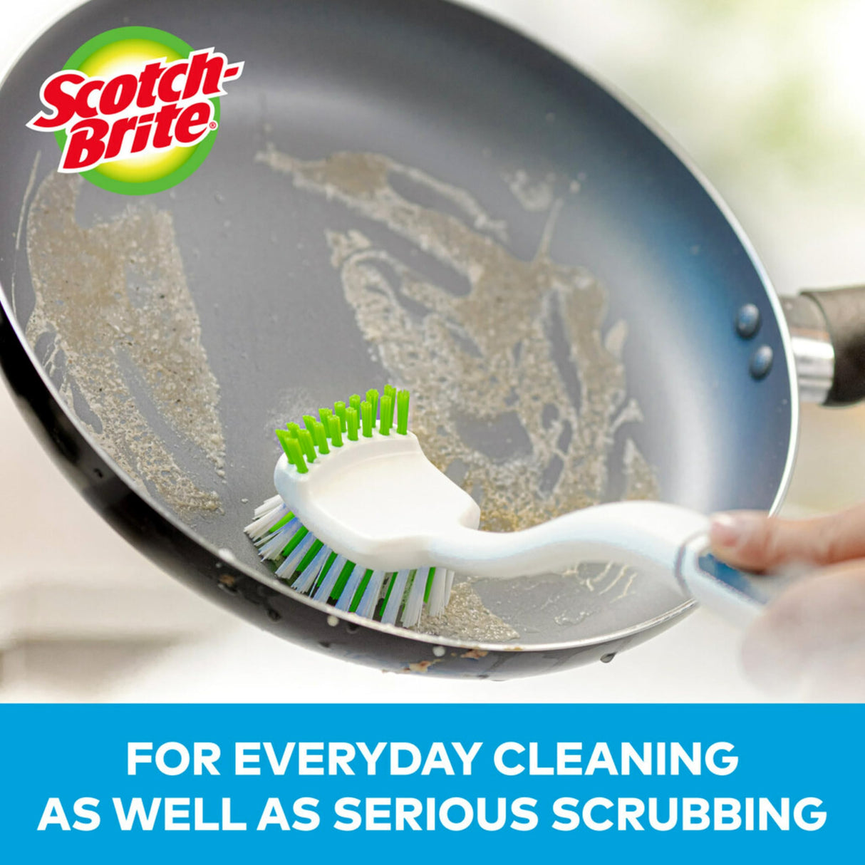 Scotch-Brite Pot and Pan Brush, 4 Dish Brushes, Dish Brush Best for Pots and Pans, Cleaning Kitchen and Household, Dish Scrub Brush, Dish Scrubber Brush Scotch-Brite