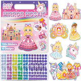 iGetooy 10 Sets DIY Mosaic Stickers for Kids, Princess & Unicorn Art Craft Kit with 720+ Stickers, Travel Toys for Kids, Birthday Gifts for Girls Boys 3-8 Year Olds iGetooy