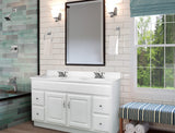 Design House Concord 60 Inch Bathroom Vanity, Ready to Assemble, Solid Wood, White, 587030 Design House