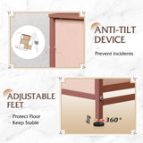 WLIVE 9-Drawer Dresser, Fabric Storage Tower for Bedroom, Hallway, Entryway, Closet, Tall Chest Organizer Unit with Fabric Bins, Steel Frame, Wood Top, Easy Pull Handle, Pink WLIVE