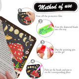 Sitsink Mystic Mushroom Diamond Art Bookmarks - 6 Pcs Corner Book Marks Diamond Painting Bookmarks Kit for Adults, Boho Moth Moon Phase Gem Art Rhinestone Craft Kit for Women Sitsink