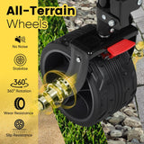 Sekey 48''L Collapsible Foldable Extended Wagon with 440lbs Weight Capacity, Heavy Duty 300L Folding Utility Garden Cart with Big All-Terrain Beach Wheels & Drink Holders. Black Sekey