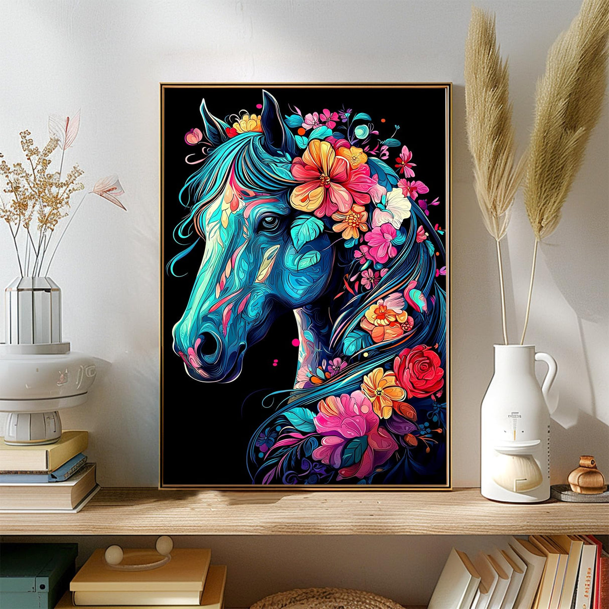Genius maker Horse Diamond Painting Kits for Adults, 5D Animal Diamond Art Kits for Beginners DIY Full Drill Diamonds Painting Pictures, Diamond Gem Art Painting DIY Crafts Kit Decor, 12x16inch Genius maker