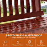 Heavy Duty Outdoor Wooden Porch Swings 4Ft/48in Bench Swing 800lb Weight Capacity, Durable Two Person Hanging Seating with Hanging Chains and Fixing Screw for Garden Backyard Lawn Balcony Deck,Brown CL.HPAHKL