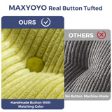 MAXYOYO Folding Sofa Bed, Convertible Sleeper Chair with Pillow Foldable Matress, Portable Fold Out Chair Bed Comfy Floor Sofa Lounge for Living Room Bedroom MAXYOYO