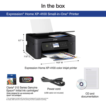 Epson Expression Home XP-4100 Wireless Color Printer with Scanner and Copier