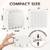 UMIEN™ Blocking Mats for Knitting (9-Pack) - Extra Thick Blocking Boards for Crochet Projects with Grids - Suitable for Needlepoint Or Crochet - Included 100 T-Pins & Storage Bag UMIEN