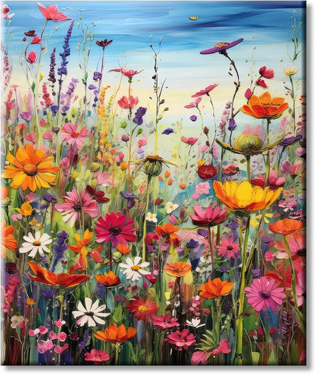 88iiAii Paint by Numbers Kit for Adults Beginner, Painting by Number Flowers with 3 Brushes and Acrylic Can Be Used As A Gift Or Wall Decoration, with Gift Box(16x20 Inch) 88iiAii