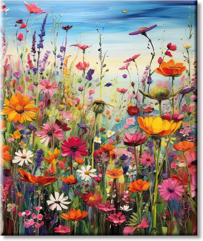 88iiAii Paint by Numbers Kit for Adults Beginner, Painting by Number Flowers with 3 Brushes and Acrylic Can Be Used As A Gift Or Wall Decoration, with Gift Box(16x20 Inch)