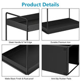 3-Tier Bathroom Countertop Organizer Vanity Tray Cosmetic & Makeup Storage Kitchen Spice Rack Standing Shelf, Black Cedwnuer