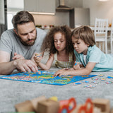 MOTYAWN 200 Pieces World Map Puzzle for Kids & Adults, World Map Jigsaw Puzzle Floor Puzzles Toddler Geography Educational Toys for Boys and Girls, Globe Atlas Puzzle Maps for Kids Learning Games MOTYAWN