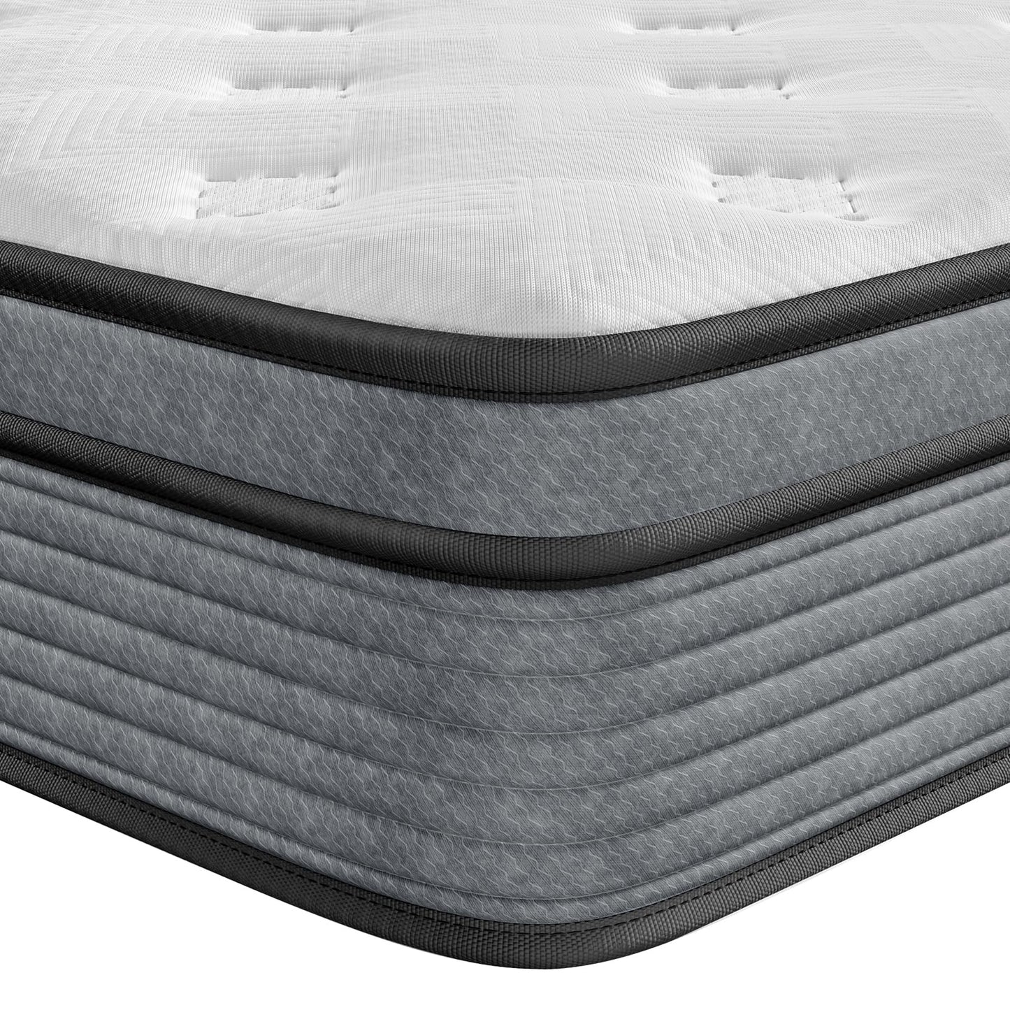 Yaak Twin Mattress 10 Inch, Hybrid Single Mattress in a Box, Individual Pocket Spring Twin Bed Mattress with Breathable Memory Foam, Pressure Relief, Medium Firm Twin Size Mattress 75"x39"x10"