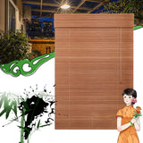 Retro Outdoor Shades for Patio Bamboo Roller Blinds, Bamboo Roll Up Blinds Bamboo Roll Up Shades, Bamboo Shades Blinds Porch Blinds Outdoor/Indoor Window Privacy 34×87in（W×H） Brown OCAZI