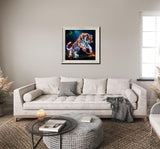 5D Diamond Art Kits for Adults Beginners,Glowing Tiger DIY Full Round Drill Diamond Painting Kits, Animal Paint by Diamonds Dots Gem Art Easy,Home Wall Decor 14X14 Inch Acelii