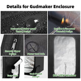 Gudmaker 3D Printer Enclosure, 29.5×25.6×21.6", Fireproof Dustproof Tent Constant Temperature Protective Cover for Creality Ender 3/Ender 3 Pro/Ender 3V2/Ender 3S1/Neo/Anycubic Elegoo HandyHelper