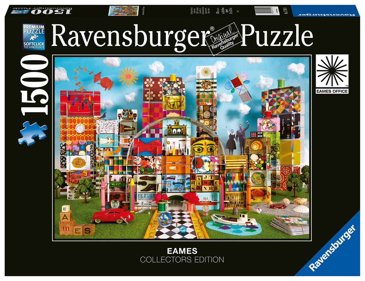 Ravensburger Eames House of Cards Fantasy - 1500 Piece Jigsaw Puzzle for Kids and Adults | Unique Design | Softclick Technology Sustainable Materials | Designed by Renowned Artist Ravensburger