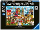 Ravensburger Eames House of Cards Fantasy - 1500 Piece Jigsaw Puzzle for Kids and Adults | Unique Design | Softclick Technology Sustainable Materials | Designed by Renowned Artist Ravensburger