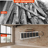 Ultrahaus 3 Pack Metal Lumber Storage Rack, Heavy Duty Steel, Wall Mounted, 3 Level Wood Storage System Ultrahaus