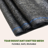 WindscreenSupplyCo] 40% 6.5' x 15 FT Pre-Cut Eyelets Shade Cloth Sunblock Shade UV Resistant Net for Garden Greenhouse Flower Plant, Black WindscreenSupplyCo