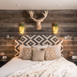 HOMKO Rustic Wall Decor, Mason Jars Wall Sconces with Remote Control Multi-Mode LED Lights, Hanging Farmhouse Decor (Set of 2) - Rustic Brown HOMKO