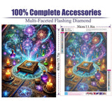 puonidwo Halloween Diamond Painting Kits for Adults, Magic Diamond Art Kits for Beginners, Book DIY Full Drill Paint with Diamond, Home Wall Decor 12 x 16 Inch puonidwo