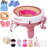 Sentro Knitting Machine 48 Needles Smart Crochet Knitting Machine with Row Counter for Adults and Beginners, Automatic Circular Weaving Knitting Loom Machine Kit for Hat,Socks,Scarves,Gloves Cyandream