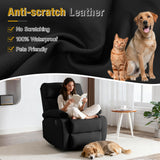 GNMLP2020 Rocking Recliner, 360° Swivel Recliner Chairs for Adults, Small Rocker Recliners for Small Spaces, Living Room, Bedroom, Nursery, RV, Black GNMLP2020