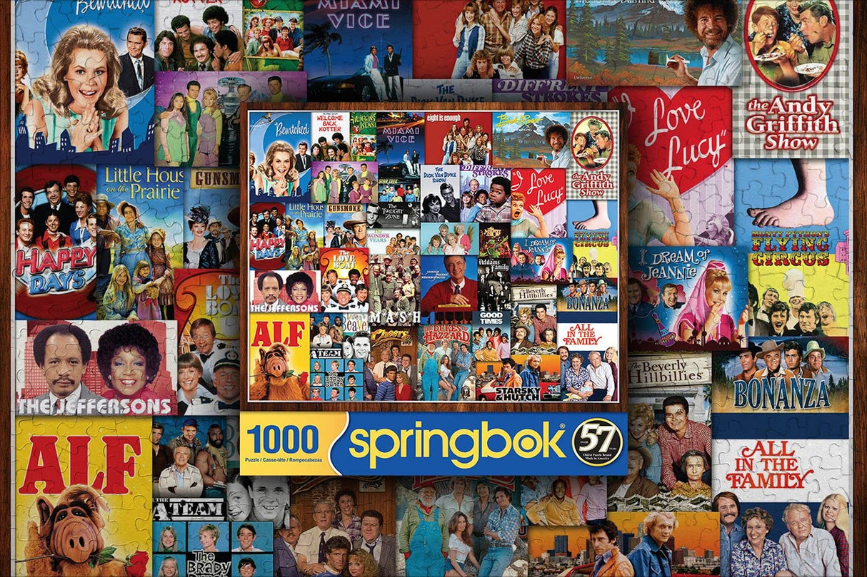 Springbok 1000 Piece Jigsaw Puzzle What's on TV? - Made in USA Springbok