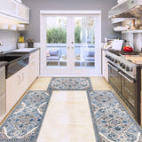 HEBE Farmhouse Kitchen Rugs Sets of 3 Non Slip Washable Boho Kitchen Rugs and Mats for Floor Kitchen Runner Rug Floor Carpet for Kitchen, Laundry, Hallways HEBE RUGS