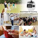 SDARMING Tally Counter, 4-Digit Clicker Counter, Metal Hand Tally Counters Clicker Pitch Counter for Counting, Knitting, Coaching, Golf, Lap, Fishing SDARMING