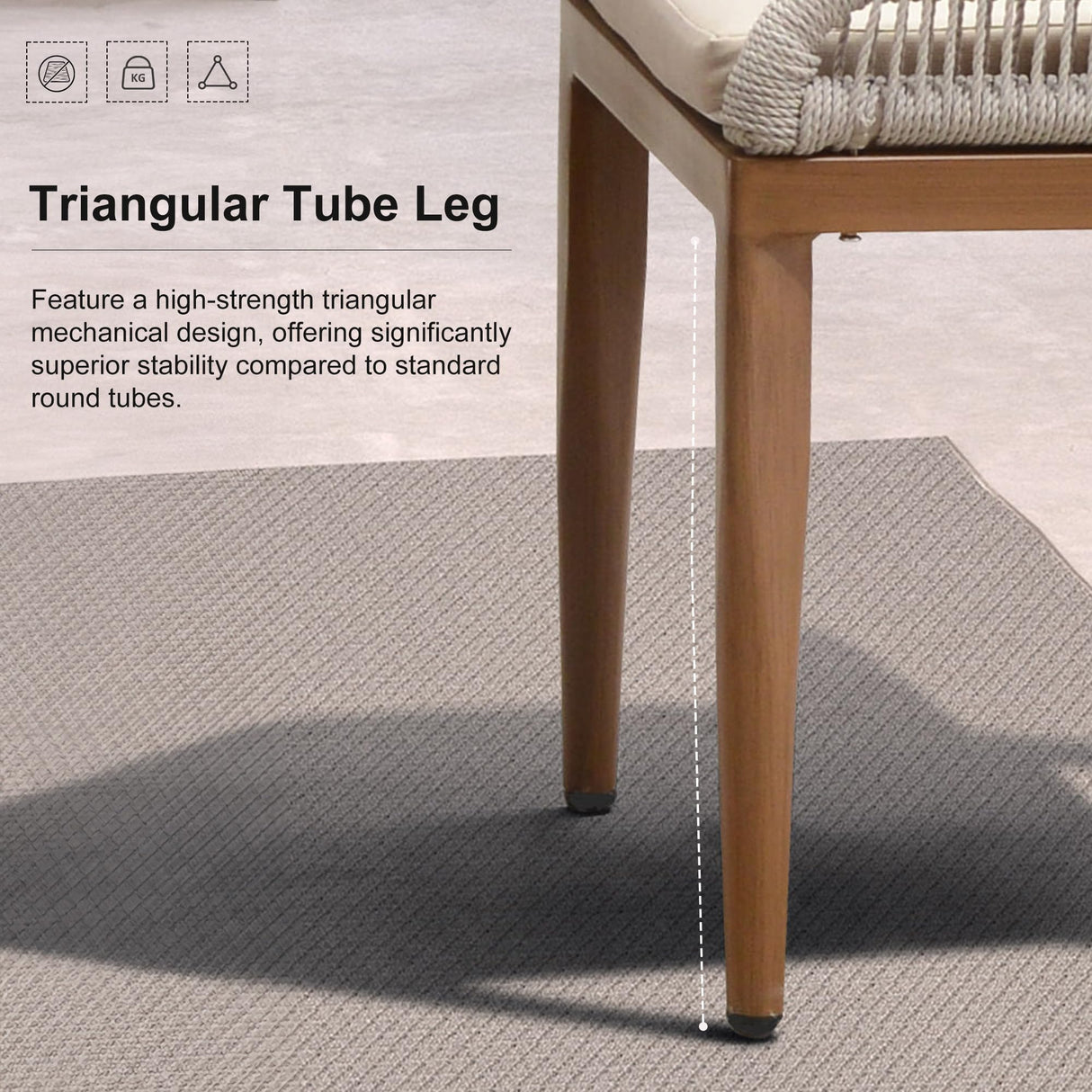 PURPLE LEAF 11 Pieces Patio Dining Set Aluminum Modern Rectangular Table and Wicker Chairs with Cushions for Kitchen Porch Garden Outdoor Furniture Sets PURPLE LEAF